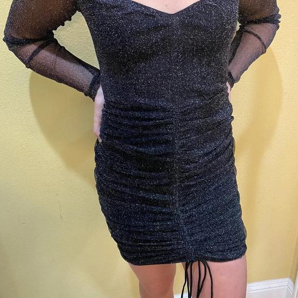 SHOWPO When I Get Home cocktail party dress, mesh lurex - size 0 - Picture 6 of 9